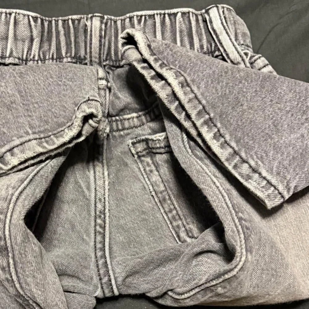 Gap Kids Boys Straight Leg Jeans Washed Black Gray‎ Denim Adjustable Waist 4T
